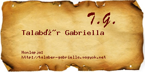Talabér Gabriella névjegykártya